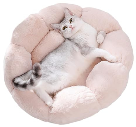 Grotta per gatti calmante – Aiuola in peluche, caldo e accogliente, morbido posto per dormire per animali domestici, lettino per gatti lavabile, comodo per interni | Area relax per cani e