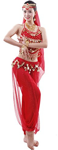 Astage Damen Bauchtanz Kostüm Indischer Tanz Top Hose Alle Zubehör Sets
