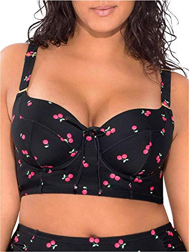 Smart & Sexy - Parte Superior de Bikini, para Mujer, con Aros, con Relleno Ligero, para Mayor Comodidad y Efecto Moldeador, Cereza Dulce, 75E