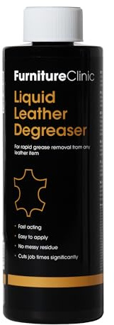 Furniture Clinic Liquid Leather Degreaser - For Quickly Removing Grease & Oil Stains From Leather (500ml)