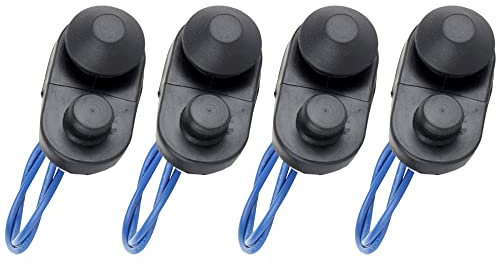 Interruttore universale per porta interna dell'auto, 4 pezzi, interruttore per luci di cortesia, interruttore per porta auto, interruttore per porte interne e luci di porta, colore nero