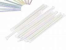 PZ 400 Cannucce Biodegradabili e Compostabili Pieghevoli Incartate ALIMENTARI Dm5 H240 Straws Food