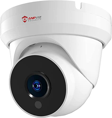 Anpviz 4MP PoE IP Turret Camera with Microphone/Audio, IP Security Camera Outdoor Indoor, Night Vision 50ft, Waterproof IP66, 108° Wide Angle 2.8mm Lens, 24/7 Recording, NDAA Compliant (U Series)