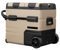 Steamy-E Dual Zone 55 Roller, Nevera de compresor portátil eléctrica con Ruedas, 54 Litros, Color Arena, 12V / 230V, para Congelar y Enfriar de -20°C a +20°C, Ideal para Camping