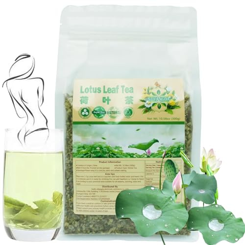 SIFANGDA Thé de feuilles de lotus 荷叶茶 10.58oz(300g) Heye Pure Natural Dried Herbs Substitute Tea Health Tea tisane