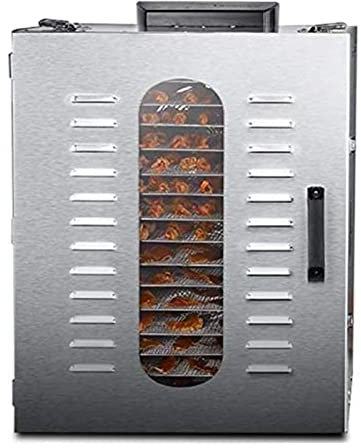 Commercial Food Dehydrator, Electric Fruits Dryer, with Digital Timer and Temperature Control, 16 Stainless Steel Trays, for Jerky, Herb, Meat, Beef, Dry Vegetables