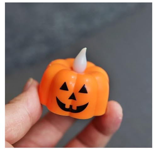 pyssel dekoration Stort LED Halloween Utomhusljus Hängande Spöke Halloween Party Dress Up Glödande Spöklik Lampa Skräckrekvisita Hem Bar Dekoration Halloween(Pumpkin candle)
