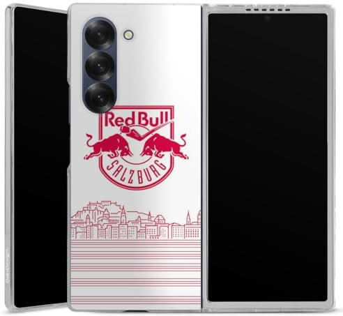 DeinDesign Hard Case kompatibel mit Samsung Galaxy Z Fold 6 Schutzhülle transparent Smartphone Handy Hülle Eishockey Skyline EC Red Bull Salzburg