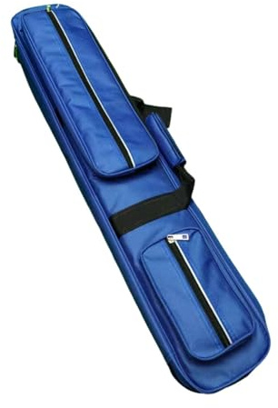 rockible Billard-Pool-Etui, Pool-Queue-Tasche mit 2 Reißverschlusstaschen, leichtes Billard-Zubehör, Pool-Queue-Tasche für Männer und Frauen