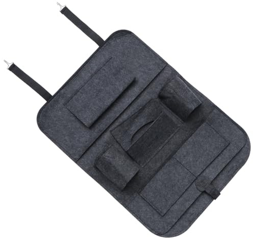 OUNONA Auto Rücksitz Organizer Mit Multi-pocket Design Schutz Für Autositze Für Handys Flaschen Und Regenschirm Verstellbare Gurte Dunkelgrau Multifunktionale Aufbewahrungslösung
