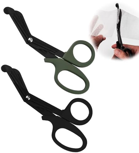 2 Stück Verbandschere,Klemme Pflege Rettungsschere,Verbandschere Pflege,Medizinische Schere Krankenschwester,Trauma Schere Rettungsdienst,Kleiderschere Rettungsdienst,Multifunktionale Notfallschere