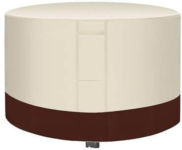 Gartenmöbel-Set, 230 x 110 cm, wasserdicht, rund, Terrassenmöbelschutz, Beige + Kaffee