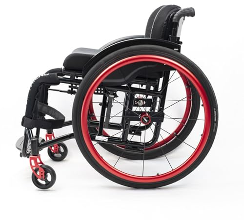 Silla de ruedas manual plegable ligera todo terreno, portátil, autopropulsada, deportiva, para adultos y usuarios discapacitados, ruedas grandes para mayor movilidad