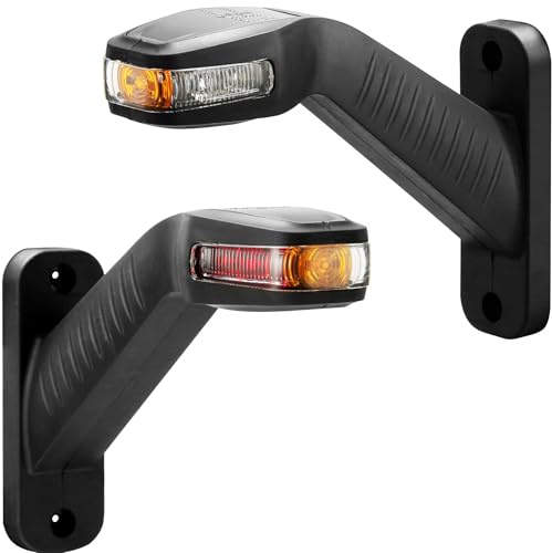 ETUKER 2x Feux de Gabarit LED 12V 24V Feux de Position Latéraux Feu Arriere pour Remorque Homologué E Imperméable