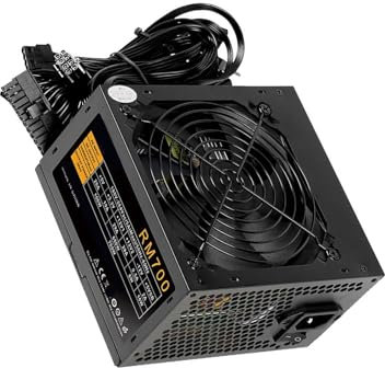 FackLOxc Fuente Alimentación Computadora Escritorio RM700 700W Corriente para Juegos Y Estaciones Trabajo con Ventilador Rodamientos Hidráulicos 12 Cm