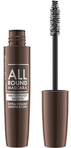 Catrice Allround Mascara Waterproof Brown, lunga durata, volumizzante, arricciante, opaca (12ml)