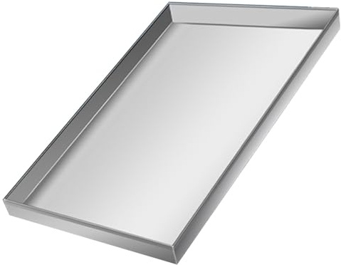 WAMJ AQDY Bac D'Égouttement pour Machine à Laver, Bac Métallique pour Cage à Chien, Vidange D'huile, Acier Inoxydable 201 Robuste pour la Protection des Sols, sans Trou(48x48x4cm (18.9x18.9x1.6in))