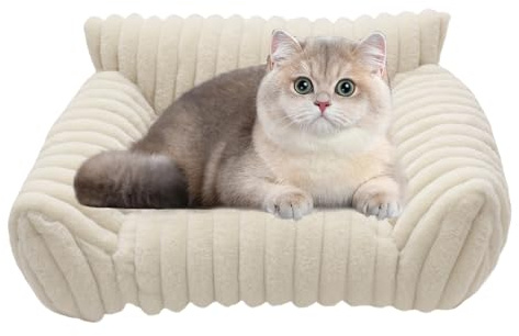 Katzen-Sofabett, rutschfeste Haustiercouch, kaufestes Katzen- und Hundesofabett für Terrasse, Schlafzimmer, Outdoor, Reisen, Wohnzimmer, Auto, Wohnung
