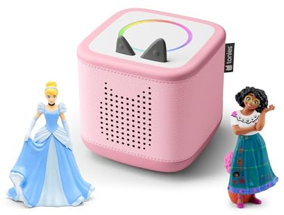 Toniebox 2 Audio Player Disney Princess Bundle for Kids 3+ with Cinderella and Encanto - Cloud Pink