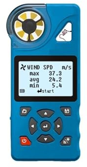 YQVEOT Anemometro Digitale, Anemometro Intelligente ad Alta precisione con 7 modalità di misurazione, velocità del, Volume 'Aria, Temperatura, umidità, Test del Punto di Rugiada.