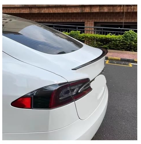 Auto Spoiler Alerón Trasero de Material ABS para Tesla para Model S 2012-2020, Modelo Especial Model-S, imprimación para portón Trasero de Coche, Tuning de Coche Coche Alerones(Matte Black)