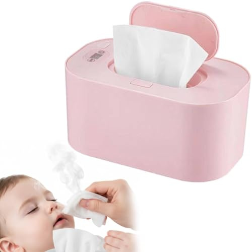 Salviette riscaldanti per bambini, scaldino e dispenser per salviettine per bambini, scalda salviette a temperatura costante, scalda salviettine umidificate con luce notturna, dispenser riscaldato di