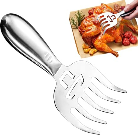 Köttklor för avskalning - köksredskap i rostfritt stål, grillklo - för griskött, kalkon, nötkött,