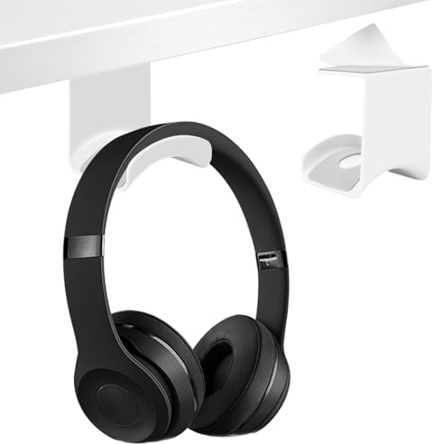 AXFEE Supports de Casque, Support Casque avec adhésif Fort, Sup-Port Cas-Que Mural,Écouteurs Crochet Headset Stand Holder, Universel Sup-Port Cas-Que, pour Bureau, Mur, Verre, Métal