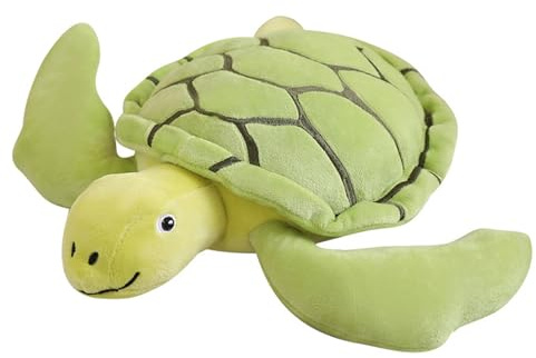 JORCEDI Grün Plüschtier Schildkröte Kuscheltier Plüsch Schildkröte Dekokissen Sehr Weich Stofftier Spielzeug Geschenk für Kinder Mädchen Junge Weicher Meer Stofftier Geburtstag (30cm)