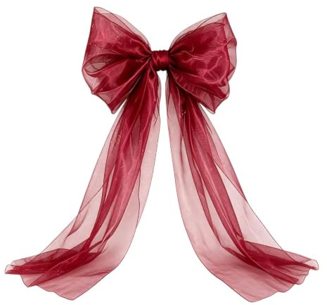 Julgransrosett 200x50 cm Elegant Dekoration i Tyll | Julgranstopp Rosetter Dekorationer För Dekoration Av Bröllopsbågar, Festväggar, Trappräcken Och Handgjorda Kransar