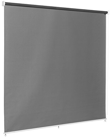 Ventanara® Außenrollo Screen Rollo Senkrechtmarkise Balkonrollo Sichtschutz Rollo Beschattung 180 x 230 cm Anthrazit
