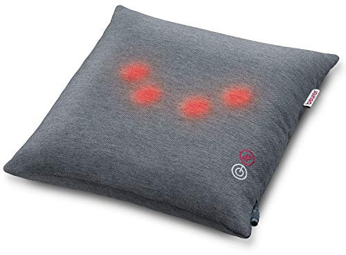 Beurer MG135 Shiatsu Massage Cushion | Optional Heat and Light Functions | 4 Rotating Massage Heads | Automatic Switch-Off | Machine Washable Cover | Versatile use for Back, Neck, Shoulders and Legs