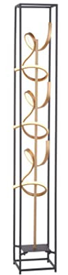 Paul Neuhaus, LED, Stehleuchte Selina, schwarz-gold, 35W-1750lm, dimmbar