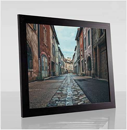 Orion Deluxe Bilderrahmen Posterrahmen 98x38 cm Puzzlerahmen Schwarz Gemasert Kunstglas Klar Hintergrund Weiss