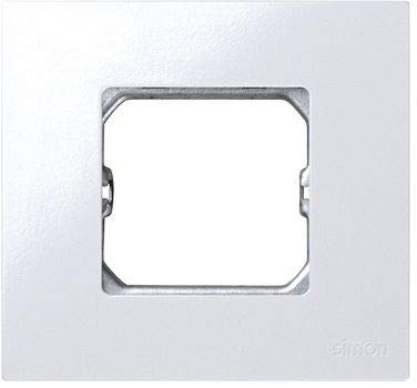 CABLEPELADO Marco compacto para 1 elemento Simon 27 Play | Marco de 1 elemento con bastidor | 2700610-030 | Apto para superficie y empotrar | Dimensiones: 85x91 mm | Color Blanco