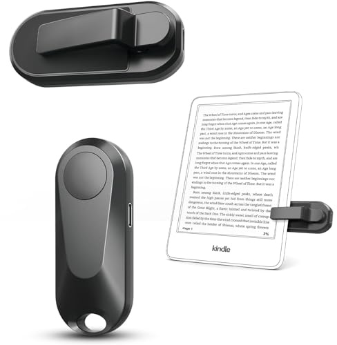 DATAFY Remote Control Page Turner for Kindle Paperwhite Oasis Kobo eReaders, Camera Camcorder Remote Controls, Page Turner Clicker for ipad Tablets Reading Novels with Wrist Strap Storage Bag