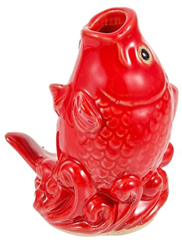 OFFSCH Statue De Carpe Céramique pour Jardin Décoration De Pelouse Ornement De Bassin Sculpture De Carpe De Jardin Décoration De