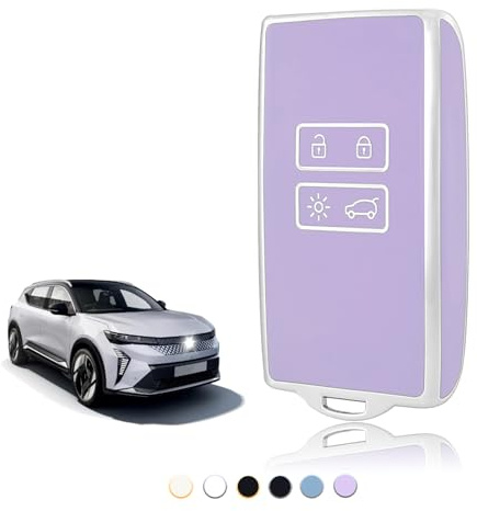 TOOMUME Funda Llave, Carcasa Llave Tarjeta Apto para Renault Scenic 4 Megane Talisman Koleos Kadjar Clio Captur Espace Zoe Arkana Master Dacia Duster Jogger, Cubierta Llaves Coche Mando - Smart Key