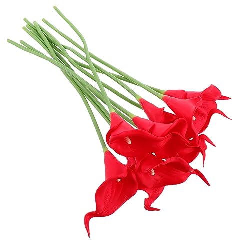ABOOFAN Juego De 10 Lirios Artificiales Realistas para Decoración De Flores Falsas Fiestas En El Hogar Y Bodas