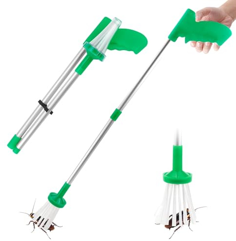 Spinnenfänger, Insektenfänger, Handgehaltener Spider Catcher, Spinnengreifer mit Klappgriff, Geeignet zum Sicheren Fangen und Freilassen von Spinnen, Kakerlaken und Wespen