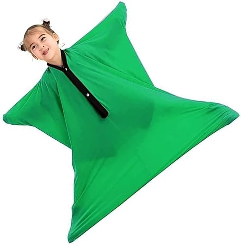 Sensorische Körpersocke For Kinder, Ganzkörpersocke, Dehnbare Ganzkörper-Wickel-Sensorsocke For Kinder Mit Autismus, Angstzuständen, ADHS, Überempfindlichkeit Zur Linderung Von Stress(Green,XL)
