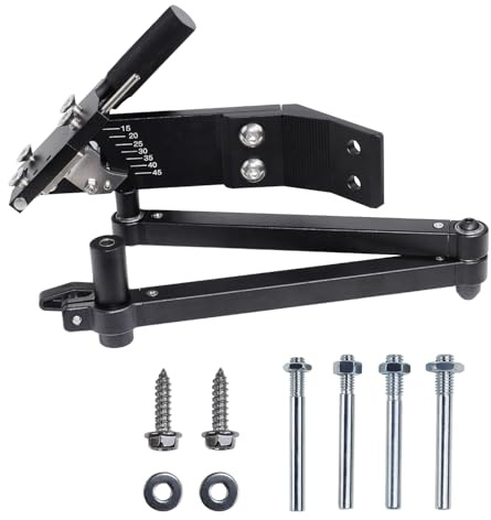 Lawn mower blade sharpener tool Frame 15°-45° Adjustable with Ball Bearing Manufacture Handle for Right & Left Hand Blades, Use with Angle Grinder universal Types of Lawn Mower Blade