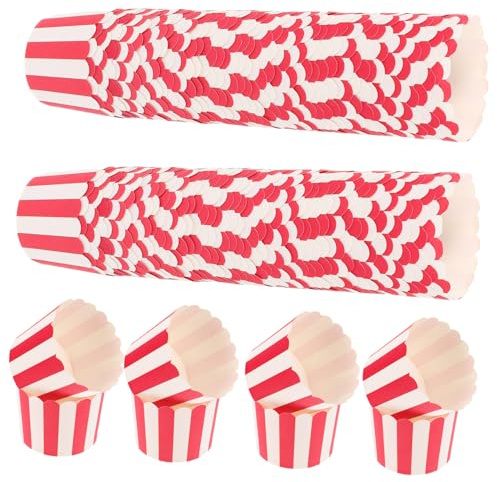 LALADEFIEE 100pezzi Pirottini Di Carta Per Cupcake e Muffin Materiali Sicuri e Resistenti Alle Alte Temperature Per Decorazioni e Feste