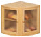 Leader Accessories Corner Bread Bin Bamboo Two-Layer Bread Box for Kitchen Corner fit translucent window 12.6x12.6x13.4