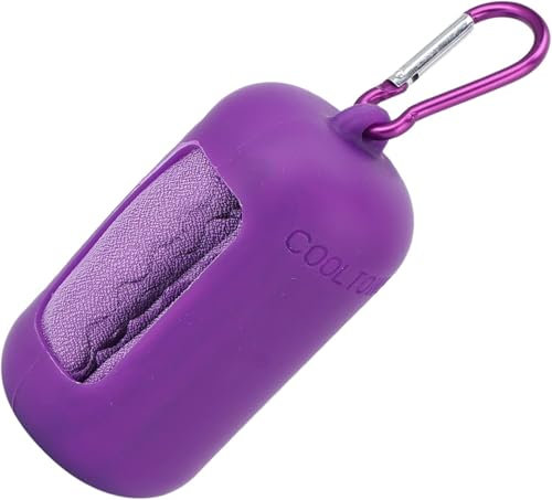 Generico Asciugamano in Microfibra,Rifrigeranti-Per Sport,Yoga,Viaggi,Fitness (Viola)