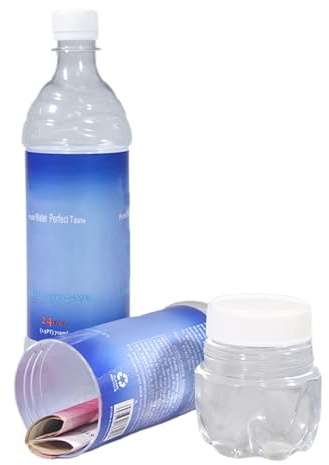 Wasserflasche Versteck Safe Dose, Ablenkungsflasche, Sicherer Geheimbehälter, Geheimversteck Geldbehälter, Diversion Safe Wasserflasche, Für Schlüssel, Bargeld, Wertsachen