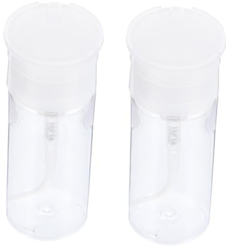 BESPORTBLE 2pcs 100ml Refillable Pet Cleansing Water Bottles Leak-proof Press Dispensing Containers for Travel and Home Storage