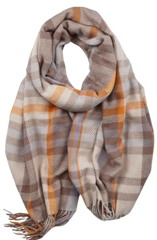 WHCREAT Schal Damen Winter Weicher Warmer Winterschal Karierte Damenschal Mit Fransen Lange Stola Schals
