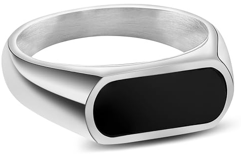 Arkai by Trendhim Ring Herren | Orisun Siegelring mit afrikanischer Jade im Gold-Ton aus Edelstahl | Dänisches Design | Ausdrucksstarker Männerschmuck für Alltag & Anlass | Goldfarben
