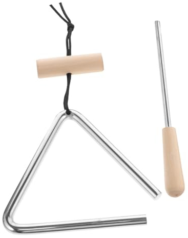 FRCOLOR Triangel Musikinstrument Aus Eisen Mit Holzstab 4 Zoll Kinderfreundliches Schlaginstrument Für Musikalische Früherziehung Und Musikspielzeug